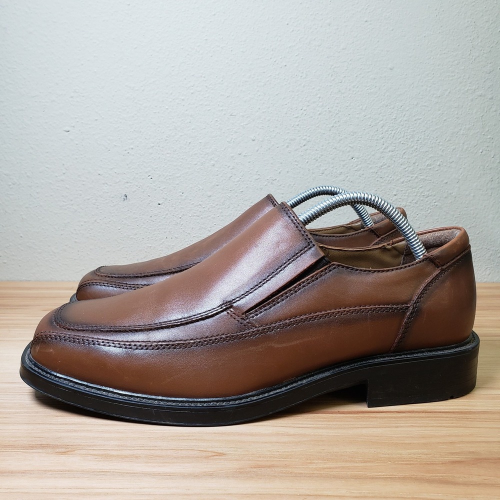 Dockers Slip On Comfort‎ Loafers Classic Brown Leather Comfort Shoes Size 9